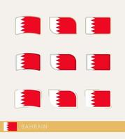 Vector flags of Bahrain, collection of Bahrain flags.