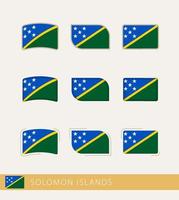 Vector flags of Solomon Islands, collection of Solomon Islands flags.