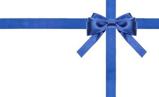 blue satin bows and ribbons isolated - set 14 photo