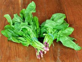 bunch of fresh green spinach photo