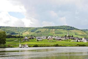 Ellenz Poltersdorf village on Moselle riverbank photo