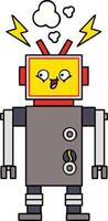 cute cartoon robot vector