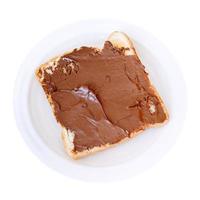 Sándwich dulce - tostadas con chocolate para untar foto