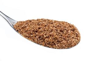 tablespoon of wheat bran close up photo