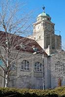 Clock tower in Harvard, Cambridge USA photo