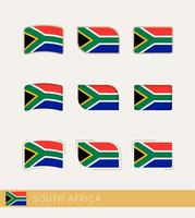 Vector flags of South Africa, collection of South Africa flags.