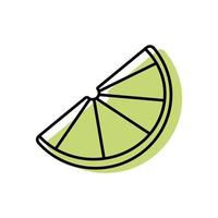 lime icon on white background vector