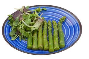 boiled green asparagus photo