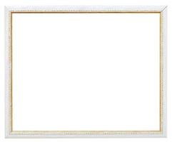 vintage narrow white picture frame photo