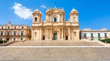 front view of Noto Cathedral in Sicily photo