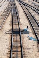 above view of railroad photo