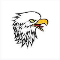 plantilla de logotipo de cabeza de águila. signo y símbolo de depredador animal. ilustración vectorial de halcón. vector