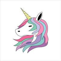 unicorn logo template. myth horse head sign and symbol. vector