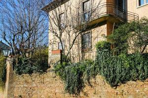 residential house on street in Siena city photo