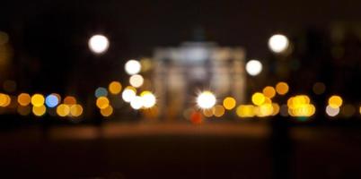 blur background with lights of night Paris photo