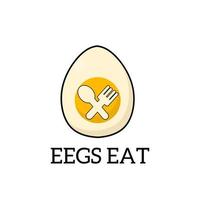 Vector template eggs eat illustration