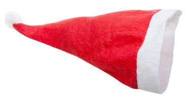 Sombrero de Papá Noel de fieltro vacío aislado sobre fondo blanco. foto