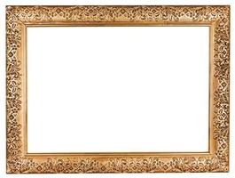 ancient baroque wide golden picture frame photo