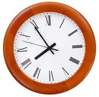 wooden round wall clock photo