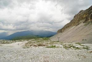 stone valley in Dolomites mountains photo