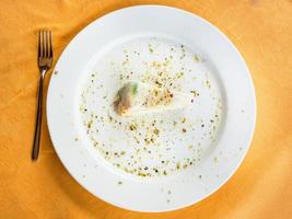 top view of traditional sicilian sweet pie cassata photo