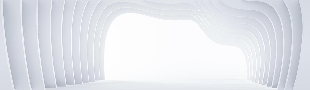 Clean white curve for Abstract gray shadows, white textures. Abstract structure shapes for wallpaper. 3D Rendering photo