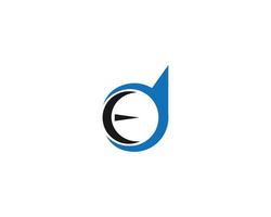 Creative Initial ED And DE Monogram Logo Design Icon Template White Background. vector