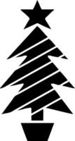 flat symbol christmas tree vector