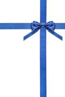 blue satin bows and ribbons isolated - set 5 photo