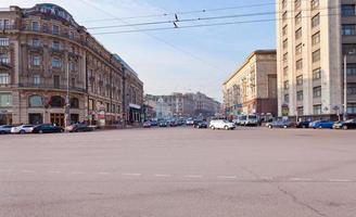 Tverskaya street from Manege square in Moscow photo