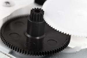 plastic gears wheels close up photo