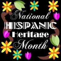 Naional Hispanic Heritage Month vector