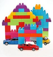 model car, plastic block house photo