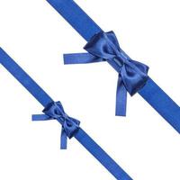 blue satin bows and ribbons isolated - set 34 photo
