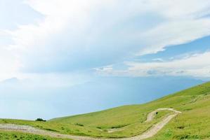 footpath in Monte Baldo mountains, Italy photo