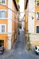 narrow medieval street in Rome, photo