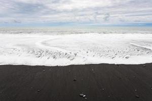 surf on Reynisfjara black Beach in Iceland photo