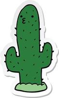 pegatina de un cactus de dibujos animados vector