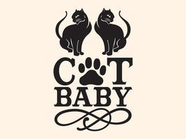 Cat t-shirt design vector file