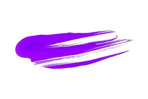 Purple brush isolated on white background. Purple watercolor photo