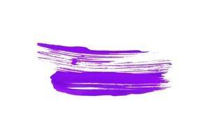 Purple brush isolated on white background. Purple watercolor photo