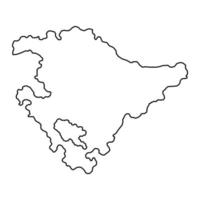 mapa vasco, región de españa. ilustración vectorial vector
