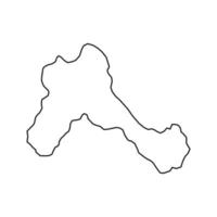 mapa de formentera, región de españa. ilustración vectorial vector