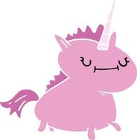 cartoon doodle of a magical unicorn vector