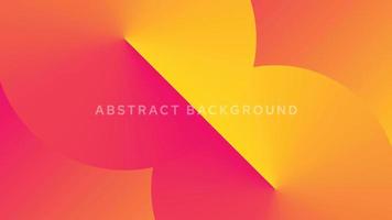 Minimalist gradient premium abstract background with luxury geometric yellow pink shapes vector