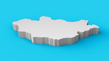 Mongolia 3D map Geography Cartography and topology Black surface 3D illustration photo