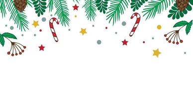White Christmas background, festive web template - Vector