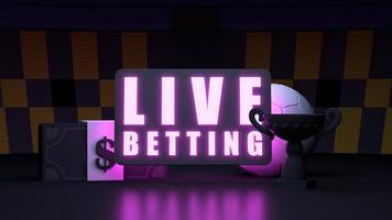 Betting banner. Sports betting. 3d render illustration. photo