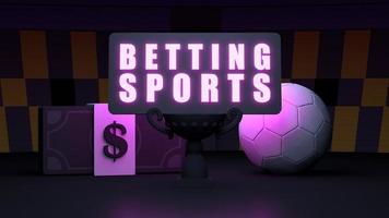 Betting banner. Sports betting. 3d render illustration. photo