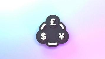 Currency exchange icon. 3d render illustration. photo